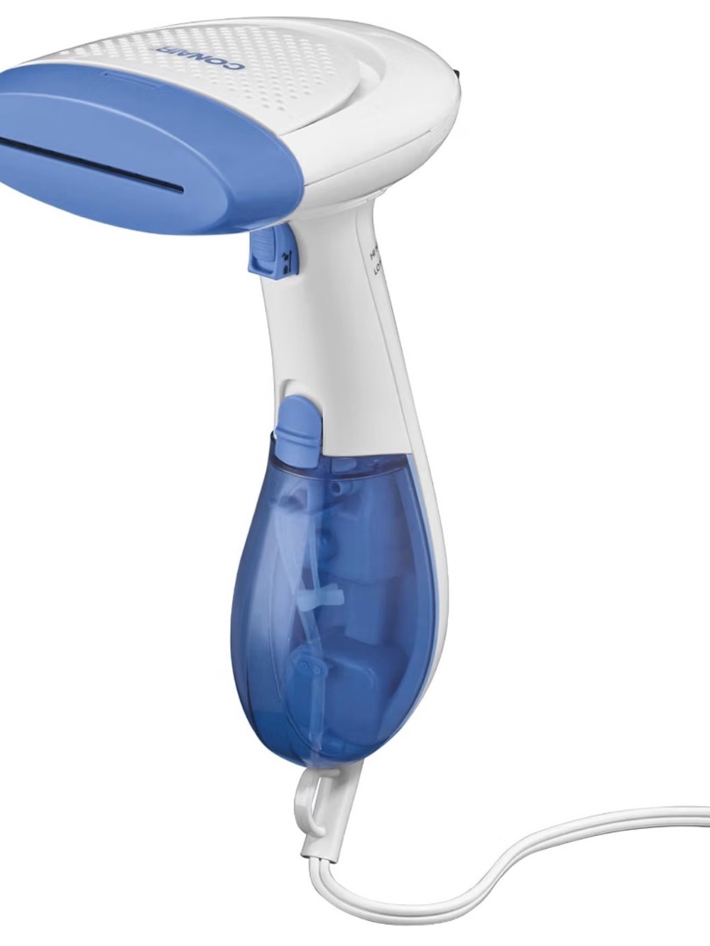 Compact Handheld Fabric Steamer - White & Blue